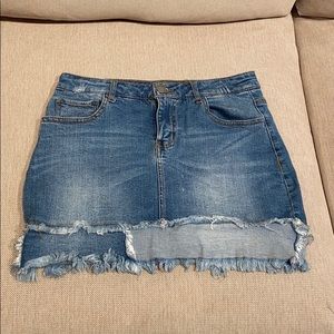 Black Label Denim Mini Skirt